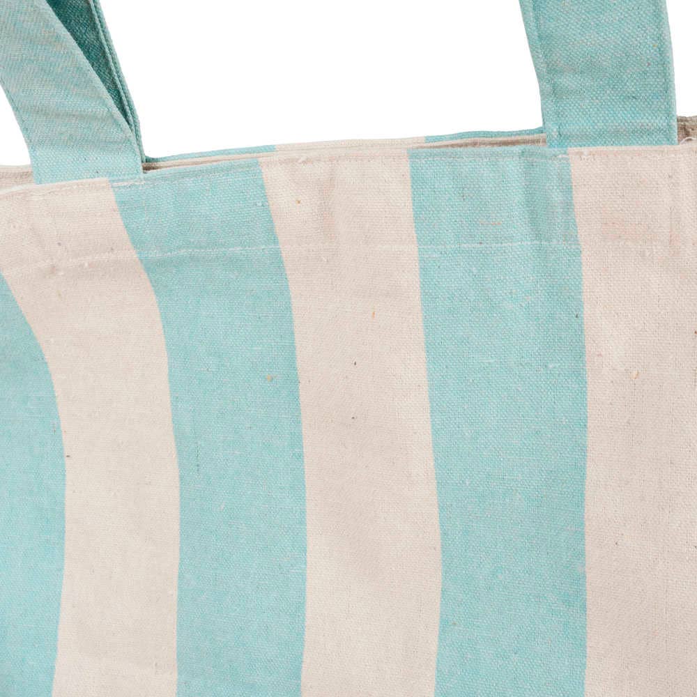 NoMorePlastic Bags - No-Waste MINT Shopper oder Strandtasche - Hergestellt aus recycelter Bettwäsche