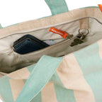 NoMorePlastic Bags - No-Waste MINT Shopper oder Strandtasche - Hergestellt aus recycelter Bettwäsche