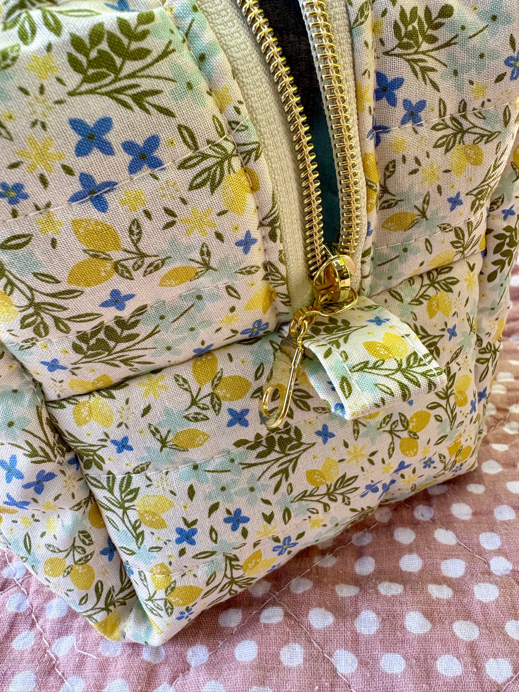 Große Kosmetiktasche – Handmade