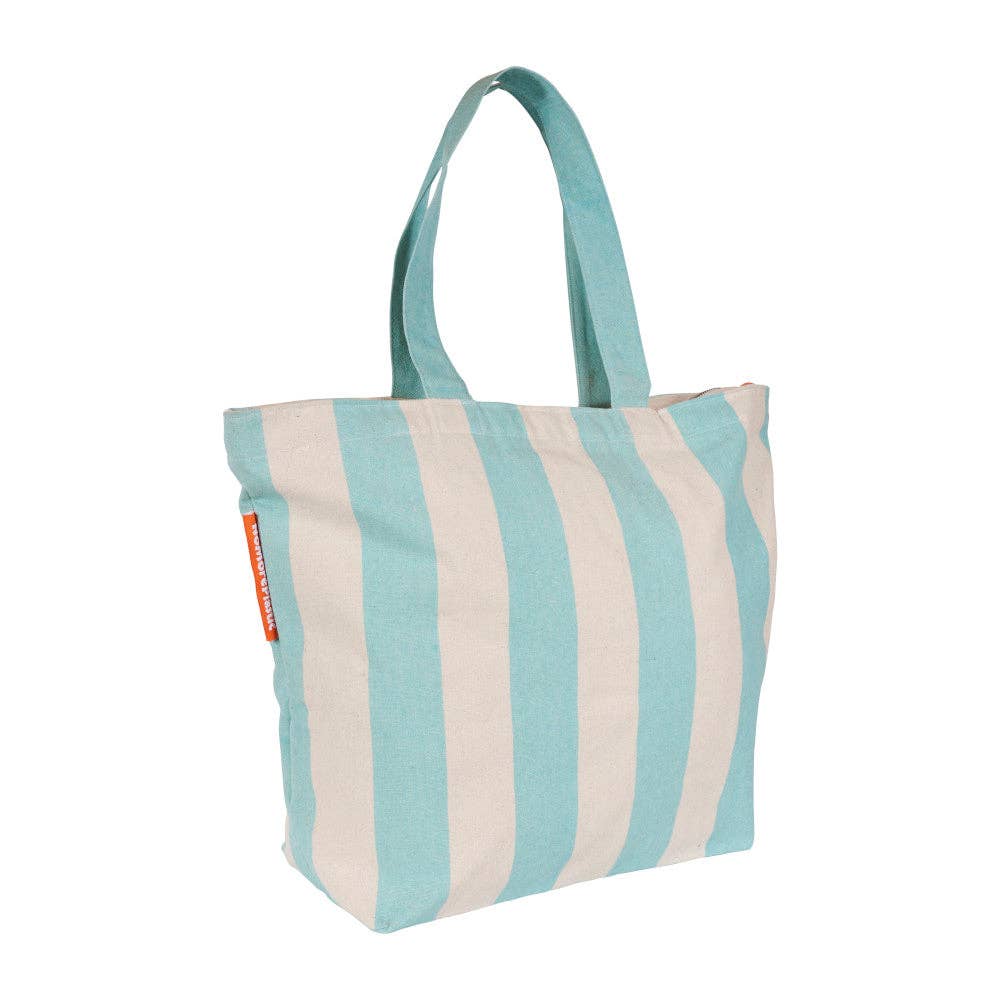 NoMorePlastic Bags - No-Waste MINT Shopper oder Strandtasche - Hergestellt aus recycelter Bettwäsche