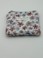 Mini Geldbörse Bunte Blumen Lila Handgemacht