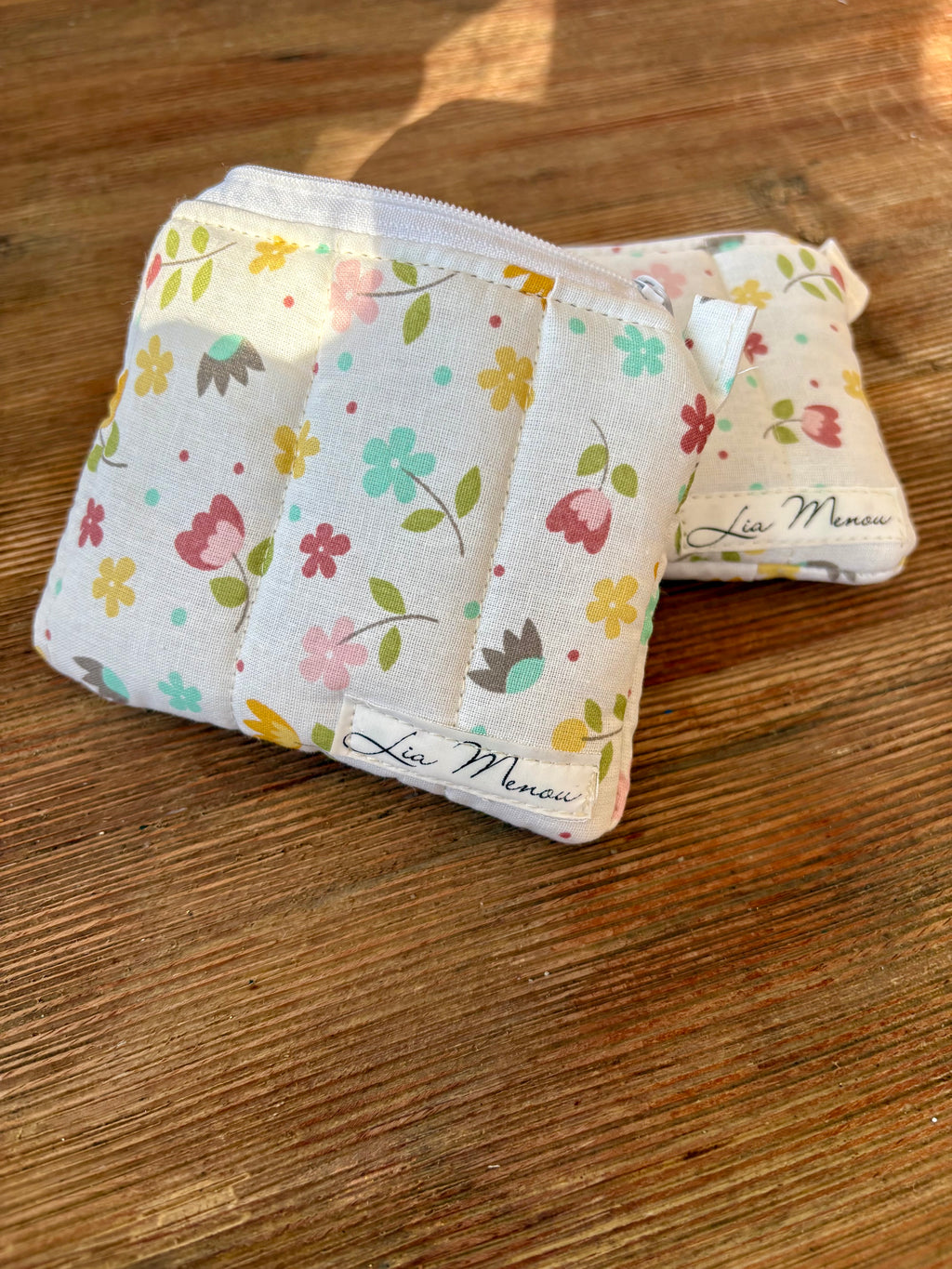 Mini-Geldbörsen bunte Blümchen