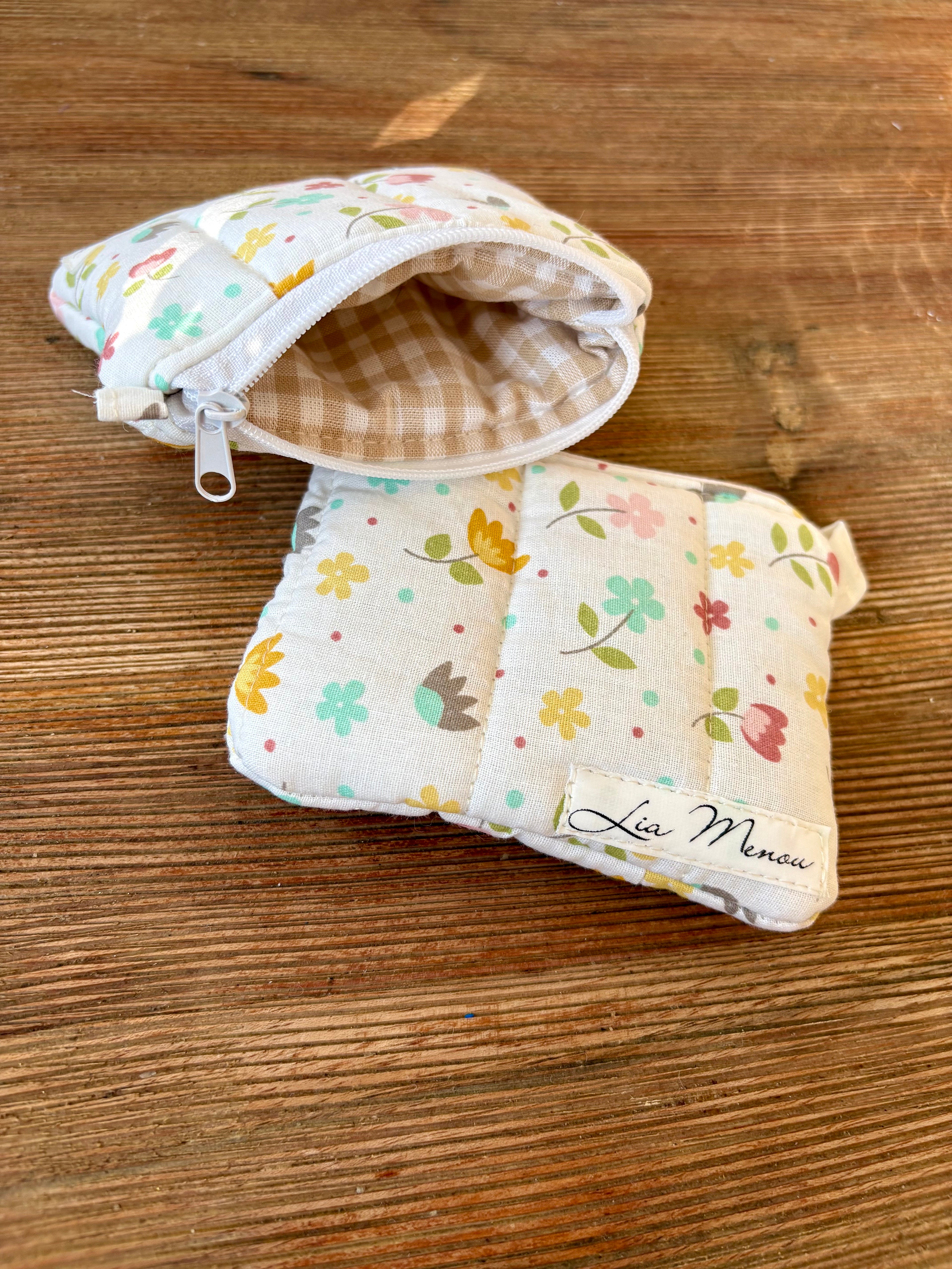 Mini-Geldbörsen bunte Blümchen