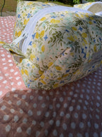 Mini Kosmetiktasche Mint Zitronen & Blumen