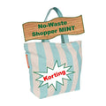 NoMorePlastic Bags - No-Waste MINT Shopper oder Strandtasche - Hergestellt aus recycelter Bettwäsche